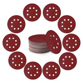 50-Piece 5 inch Sanding Disc Complete Grit Selection, Sanding Discs Sandpaper for Random Orbital Sander 60/120/240/400/600/800/1000/1200/1500/2000