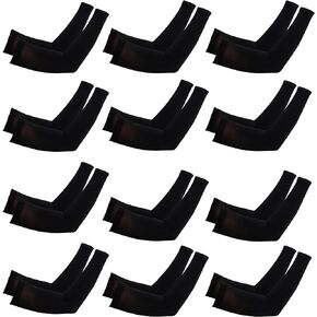 12 Pairs UV Sun Protection Arm Sleeves For Men Women Cooling Sports Sleeve Tattoo Cover Up UPF50+