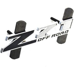 5 Inch Red Grille Z71 Off Road Emblem Badge for Gm Silverado 2500hd 3500hd Sierra Tahoe Chrome (Red/Black)