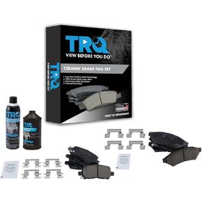 TRQ Front & Rear Premium Ceramic Disc Brake Pad w/Chemicals for Buick Pontiac