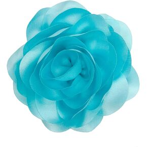 Dainty Fabric Rose Flower Large Brooch Lapel Pins,Delicate Elegant Silk Camellia Flower Oversized Brooch Pin for Women,Camellias Flower Hair Clip and Brooch Pin 4.3in/7.5in
