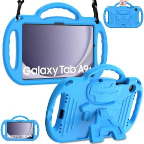 LTROP Case for Samsung Galaxy Tab A9 Plus 2023 11 Inch (Model SM-X210/X216/X218) with Shoulder Strap Handle & Kickstand, Shockproof Bumper Case for Galaxy Tab A9+ Plus 2023 11" - Blue