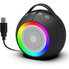 USB Computer Speakers for Desktop PC | Portable Plug-N-Play Laptop Speakers with Dynamic RGB Light, Ultra-Clear Sound, Loud Volume, Deep Bass, Touch Control, Compatible with Windows, macOS, ChromeOS