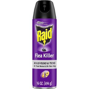 Raid Flea Killer, Kills Fleas, Crickets, Roaches, Silverfish and Ticks, Use in Your Home or on Your Dog (1 Pound (Pack of 6))