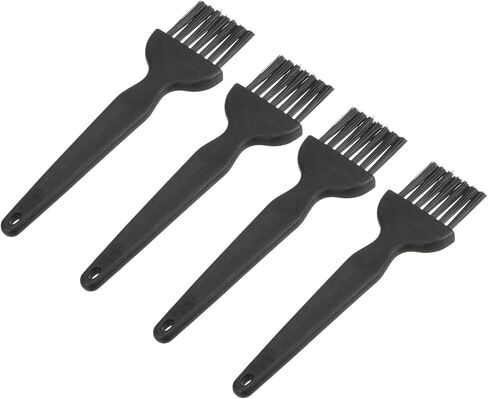 uxcell 4 Pcs Anti Static ESD Brush Plastic Handle Nylon Lab Cleaning Brushes for Electronics Keyboard PCB BGA Repair Soldering, 25x31mm Bristles in Saudi Arabia