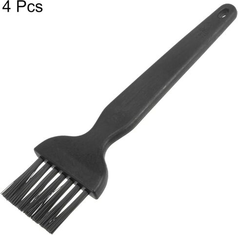uxcell 4 Pcs Anti Static ESD Brush Plastic Handle Nylon Lab Cleaning Brushes for Electronics Keyboard PCB BGA Repair Soldering, 25x31mm Bristles in Saudi Arabia