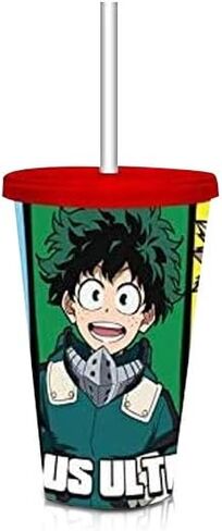 Just Funky My Hero Academia Class 1-A Carnival Cup | 16 oz Travel Beverage Container | Featuring Deku Bakugo and Todoroki | Home Work Car | Officially Licensed in Saudi Arabia