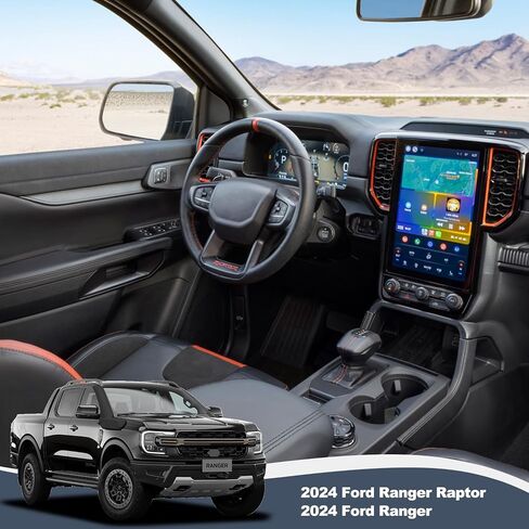 For 2024 Ford Ranger Center Console Organizer, for 2024 Ford Ranger Raptor Armrest Storage Box Insert Holder, Ranger&Ranger Raptor 2024 Storage Box (Electric handbrake Version) in Saudi Arabia