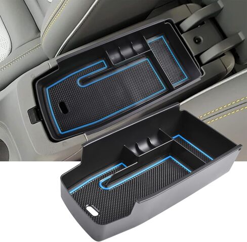 صينية تنظيم وحدة التحكم المركزية EDBETOS متوافقة مع ملحقات Chevy Bolt EUV Bolt EV 2022-2023 الداخلية ومسند الذراع الثانوي ومقسم صندوق القفازات مادة ABS، تصميم مطور، أزرق in Kuwait