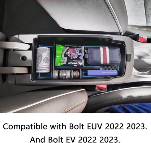 صينية تنظيم وحدة التحكم المركزية EDBETOS متوافقة مع ملحقات Chevy Bolt EUV Bolt EV 2022-2023 الداخلية ومسند الذراع الثانوي ومقسم صندوق القفازات مادة ABS، تصميم مطور، أزرق in Kuwait