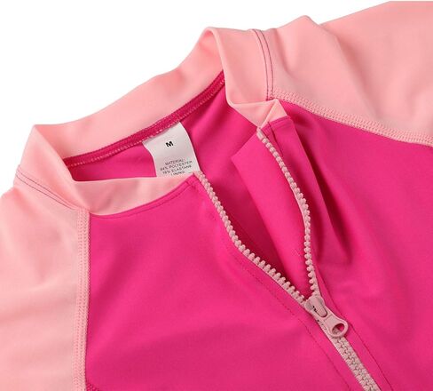 Dayu Kids Girls One Piece Rashguard Swimsuit Short Sleeve Beach Surfing Suit 4-14 Years in Kuwait