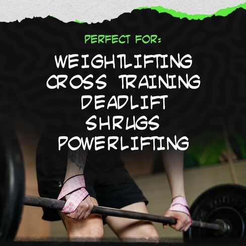 Barbell UP Figure 8 Lifting Straps for Weightlifting - Wrist Wraps for Powerlifting, Cross Training, Deadlifts, Shrugs, Strongman, Bodybuilding, Hand Bar, Fitness, Gym, Barbell, Men & Women in Saudi Arabia