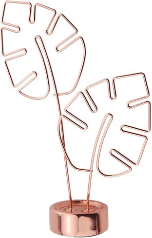 HJGarden Palm Leaves Picture Holder Card Photo Clips Holder Desk Stand for Weddings Party Restaurants Banquet Home, Rose Gold in Saudi Arabia