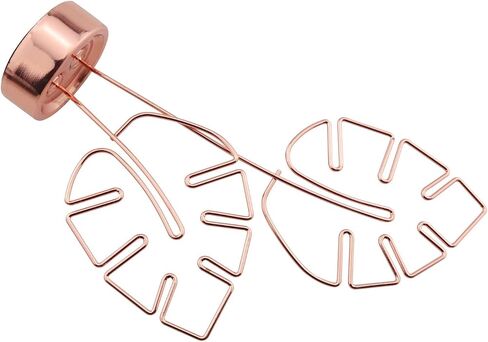 HJGarden Palm Leaves Picture Holder Card Photo Clips Holder Desk Stand for Weddings Party Restaurants Banquet Home, Rose Gold in Saudi Arabia
