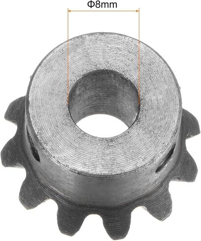 HARFINGTON 2pcs Bevel Gear 1M 12 Teeth 10mm Shaft Hole 1:1 Tapered Bevel Pinion Gear 45# Steel 2 Module 90 Degree Steering Gear, for Hardware Mechanical Rotation in Saudi Arabia