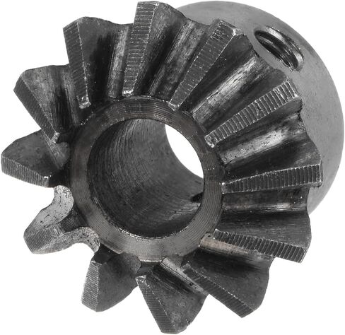 HARFINGTON 2pcs Bevel Gear 1M 12 Teeth 10mm Shaft Hole 1:1 Tapered Bevel Pinion Gear 45# Steel 2 Module 90 Degree Steering Gear, for Hardware Mechanical Rotation in Saudi Arabia