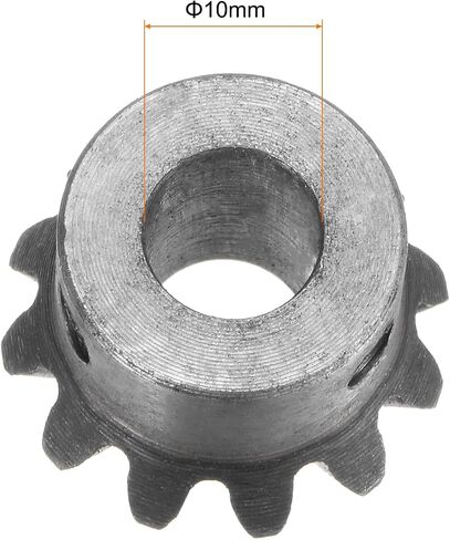 HARFINGTON 2pcs Bevel Gear 1M 12 Teeth 10mm Shaft Hole 1:1 Tapered Bevel Pinion Gear 45# Steel 2 Module 90 Degree Steering Gear, for Hardware Mechanical Rotation in Saudi Arabia