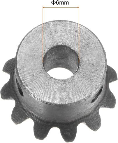 HARFINGTON 2pcs Bevel Gear 1M 12 Teeth 10mm Shaft Hole 1:1 Tapered Bevel Pinion Gear 45# Steel 2 Module 90 Degree Steering Gear, for Hardware Mechanical Rotation in Kuwait