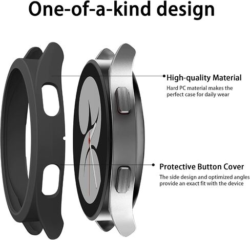 [3 Pack] Case Frame for Samsung Galaxy Watch 4 Classic 42mm, Hard Plastic Thin Protective Bumper Raised Edges Protector Cover 42mm, Black+Black+Black in Saudi Arabia