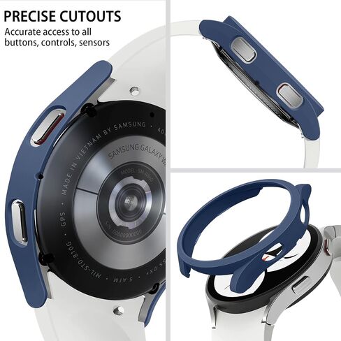 [3 Pack] Case Frame for Samsung Galaxy Watch 4 Classic 42mm, Hard Plastic Thin Protective Bumper Raised Edges Protector Cover 42mm, Black+Black+Black in Saudi Arabia