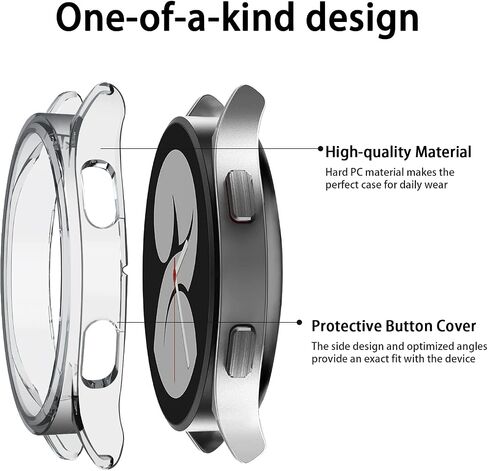 [3 Pack] Case Frame for Samsung Galaxy Watch 4 Classic 42mm, Hard Plastic Thin Protective Bumper Raised Edges Protector Cover 42mm, Black+Black+Black in Saudi Arabia