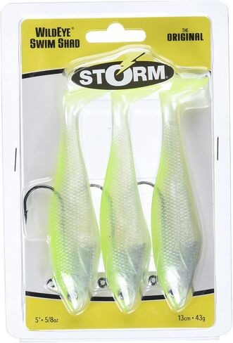 Storm WildEye Swim Shad 05 (مخطط لامع. فضي، مقاس- 5) in Kuwait