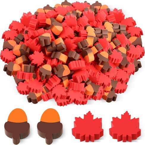 Thanksgiving Mini Erasers for Kids Bulk Acorn Maple Leaf Cute Fun Erasers Fall Classroom Stationery Party Favor Pencil Erasers for School Kid Gifts (60 Pcs) in Saudi Arabia