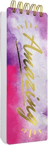 KiDEPOCH Spiral Memo List Pad, Sturdy Covers, 3x8.5, 300 Pages, Splashy Notes for School, Amazing Character in Saudi Arabia