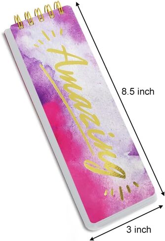 KiDEPOCH Spiral Memo List Pad, Sturdy Covers, 3x8.5, 300 Pages, Splashy Notes for School, Amazing Character in Saudi Arabia