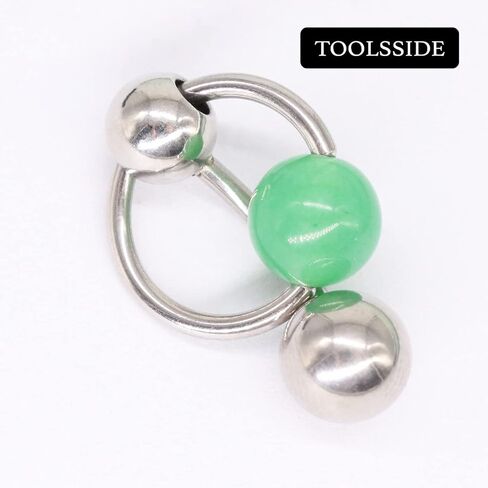 Vertical Hood Piercing Jewelry for Women with Calming Stone Chinese Jade - Belly Button Ring, Vch Jewelry Hood, Stainless Steel Belly Button Rings, Vch Piercing Jewelry 14g, Belly Button Piercing in Kuwait