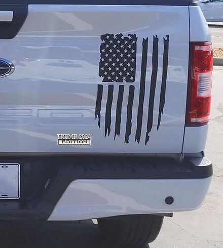 2 Pack MAGA Edition Car Emblem Funny Metal Badge Decal Truck Replacement for Universal Vehicle, SUV, Motorcycle, Bike Chrome Black in Saudi Arabia