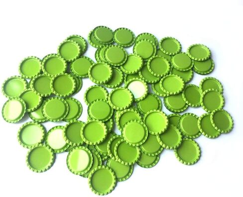 RUTICH 100 PCS Flat Decorative Bottle Cap Craft Bottle Stickers Double Sideds Printed for Hair Bows, DIY Pendants or Craft ScraPbooks(Light Green) in Saudi Arabia