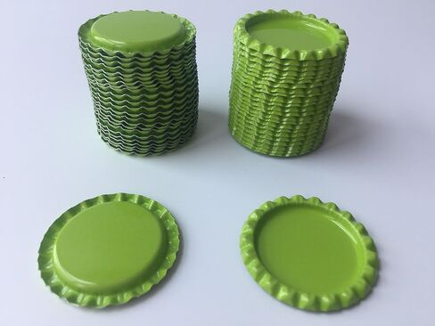 RUTICH 100 PCS Flat Decorative Bottle Cap Craft Bottle Stickers Double Sideds Printed for Hair Bows, DIY Pendants or Craft ScraPbooks(Light Green) in Saudi Arabia