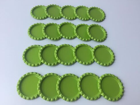 RUTICH 100 PCS Flat Decorative Bottle Cap Craft Bottle Stickers Double Sideds Printed for Hair Bows, DIY Pendants or Craft ScraPbooks(Light Green) in Saudi Arabia