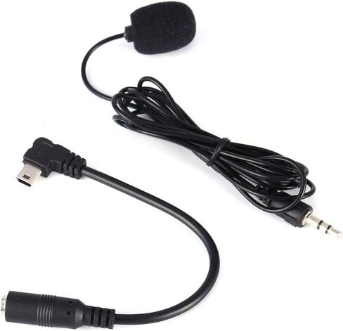 مشبك ميكروفون خارجي مقاس 3.5 ملم أسود على ميكروفون + كابل محول لكاميرا GoPro Hero4 3/3+ مع تصميم أنيق وخفيف الوزن in Kuwait