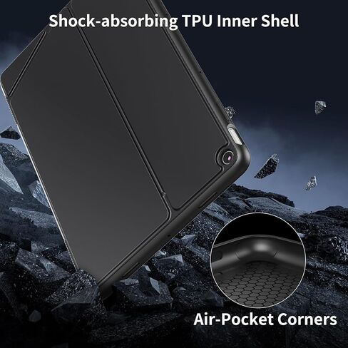 حافظة كريسي لجهاز جوجل بيكسل اللوحي (2023) بحامل قابل للتعديل، متوافقة مع قاعدة الشحن، غطاء واقٍ مضاد للخدش ومسند متعدد الزوايا لجهاز بيكسل اللوحي - أسود in Kuwait