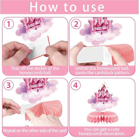 مجموعة من 10 قطع من أغطية الطاولات على شكل قرص العسل لحفلات الأميرات من maoyues، أغطية طاولات مزدوجة الجانب ثلاثية الأبعاد، مستلزمات حفلات الأطفال، ديكورات حفلات أعياد الميلاد للفتيات in Kuwait