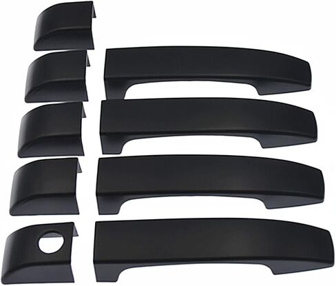 NIORANU 9PCS Dumb Black Exterior Door Handle Cover for Land Rover Range Vogue L322 2002-2012 in Kuwait