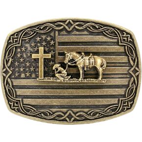 HUABOLA CALYN Western Belt Buckles Men, Cowboy Belt Buckles for Men Rodeo American Flag Belt Buckle in Saudi Arabia