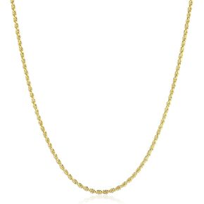 HIKARITO 2.5mm Gold Rope Chain Necklace for Women 14K Gold Rope Chains Necklace Diamond-Cut Braided, Dainty Stackable Layering Jewelry, Tarnish Resistant Classic Luxury Gift for Her Size 18in/20in/22in/24in in Saudi Arabia