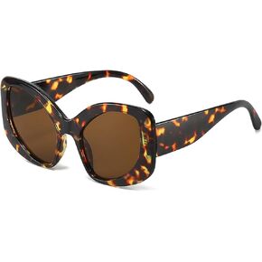 Fashion Oversized Cat Eye Women Sunglasses Uv400 Retro Men Matte Candy Color in Kuwait