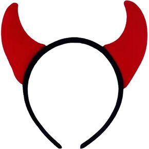 Devil Horns Headband Halloween Cosplay Costume Accessories for Adult Kids Women Girls, Soft Red Devil Headwear Handmade Cute Fancy Hair Hoop in Saudi Arabia