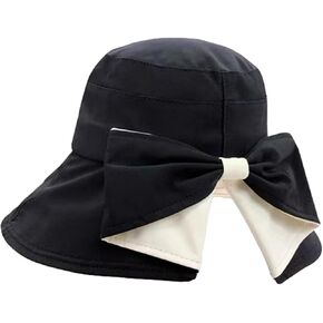 Sun Hats for Women Summer Wide Brim Bow Bucket Cap Lightweight UV Protection Fishing Hat 2026 Trendy Sunshade Beach Cap in Saudi Arabia
