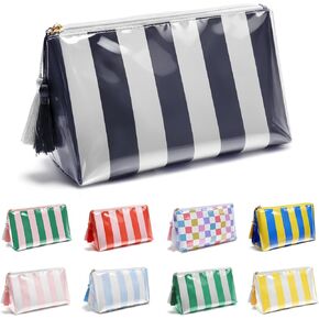 PVC Makeup Bag for Purse, Toiletry Bag for Women Travel, Waterproof Clear Makeup Bag for Purse Organizer Zipper Pouch Beach Summer Vacation Essentials Gifts for Women in Saudi Arabia