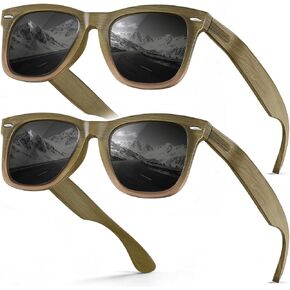 2 PCS Polarized TR90 Sunglasses for Big Head Men, Scratch/Saltwater Resistant/Oleophobic Lens with UV400 in Saudi Arabia