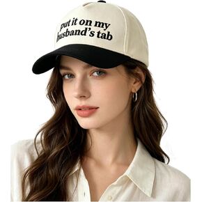 Put It On My Husband's Tab Funny Trucker Hats Women Vintage Adjustable Baseball Cap Embroidery Fashion Trucker Hat in Saudi Arabia