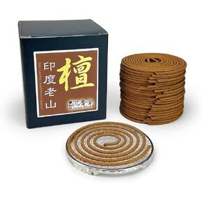 I H INCENSE HOUSE+ – Indo-LaoShan Sandalwood Incense Coil · 48 Coils · 3.5–4 Hours · Daily & Ritual Use · Metal Mesh Incense Holder Included · IDLS4H in Saudi Arabia