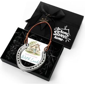 Yerliker Lucky Horseshoe Wall Decor Gift Sets Rustic Horseshoe Ornament New Home Housewarming Gift for Birthday Graduation Housewarming Wedding Western Party Favors in Kuwait