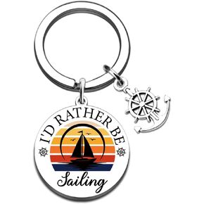 Sailing Gifts for Men Sailboat Accessories Keychains Cool Gifts for Boat Owners Nautical Gifts for Men Husband Dad Brother Son Boater Birthday Father's Day Christmas Graduation Boat Gift Keyring in Saudi Arabia