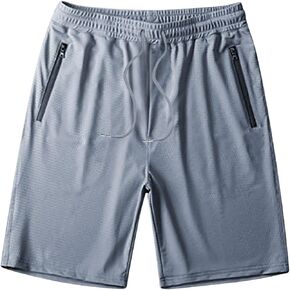 Trendy Workout Gym Running Shorts for Men Ice Silk Fitness Stretchy Soft Yoga Pant Mesh Breathable Sweatpants in Saudi Arabia